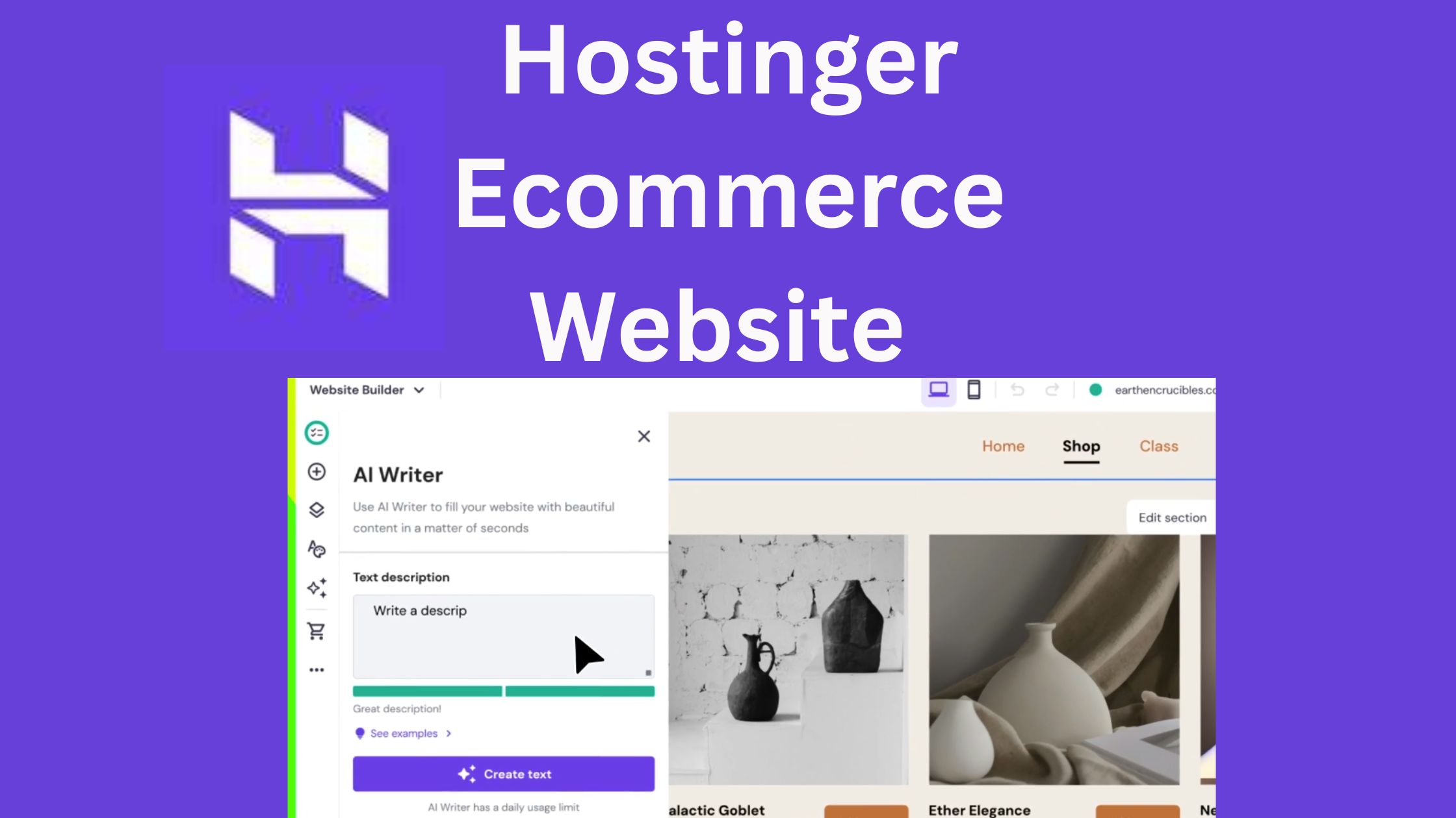 Hostinger Ecommerce Builder Review 2025