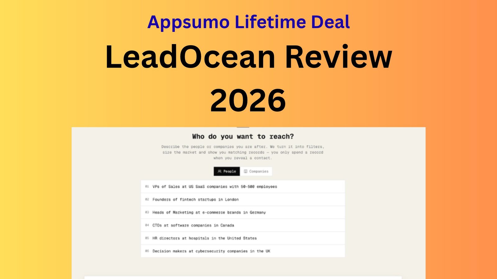 LeadOcean Review 2026